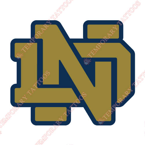 Notre Dame Fighting Irish Customize Temporary Tattoos Stickers NO.5722